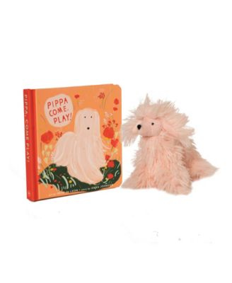 Manhattan Toy Company Pippa, Come Play! Board Book Afghan Hound Stuffed Animal Dog Gift Set