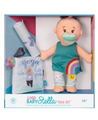 Manhattan Toy Company Wee Baby Stella 12" Soft Toy Baby Doll with Yoga Set