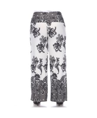 Plus Size Floral Paisley Printed Palazzo Pants