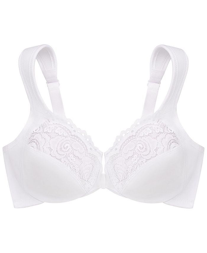 Women's Full Figure Plus Size Wonderwire Front Close Bra 1245 - White