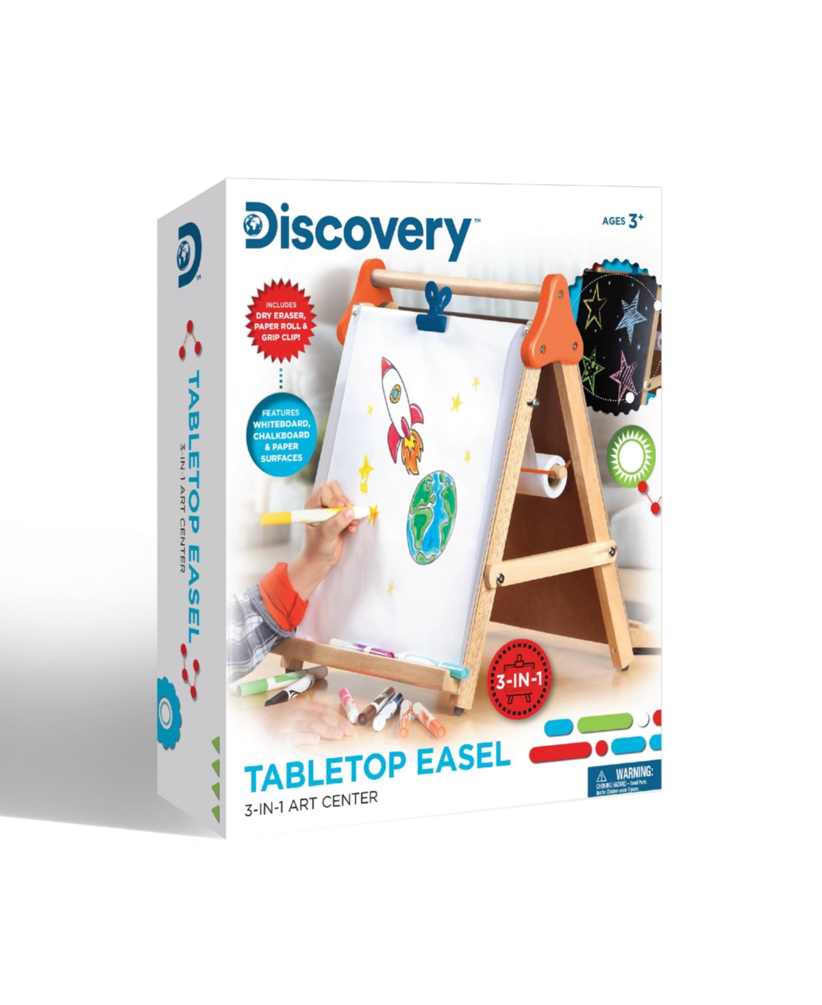 Discovery Stem Tabletop Easel In Tan,orange,blue