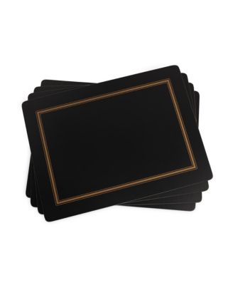 Pimpernel - Classic Black Placemats, Set of 4