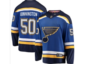 Authentic Nhl Apparel St Louis Blues Men's Breakaway Player Jersey - Jordan Binnington