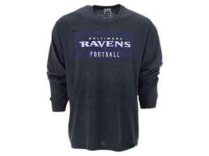 Majestic Men's Baltimore Ravens Box Score Fo Long-sleeve T-shirt In Charcoal