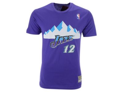 Mitchell & Ness Men's Utah Jazz Hardwood Print Player T-Shirt