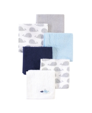 Luvable Friends Baby Boys And Girls Super Soft Cotton Washcloths In Open Blue