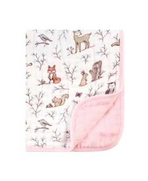 Hudson Baby Girls Muslin Tranquility Quilt Blanket