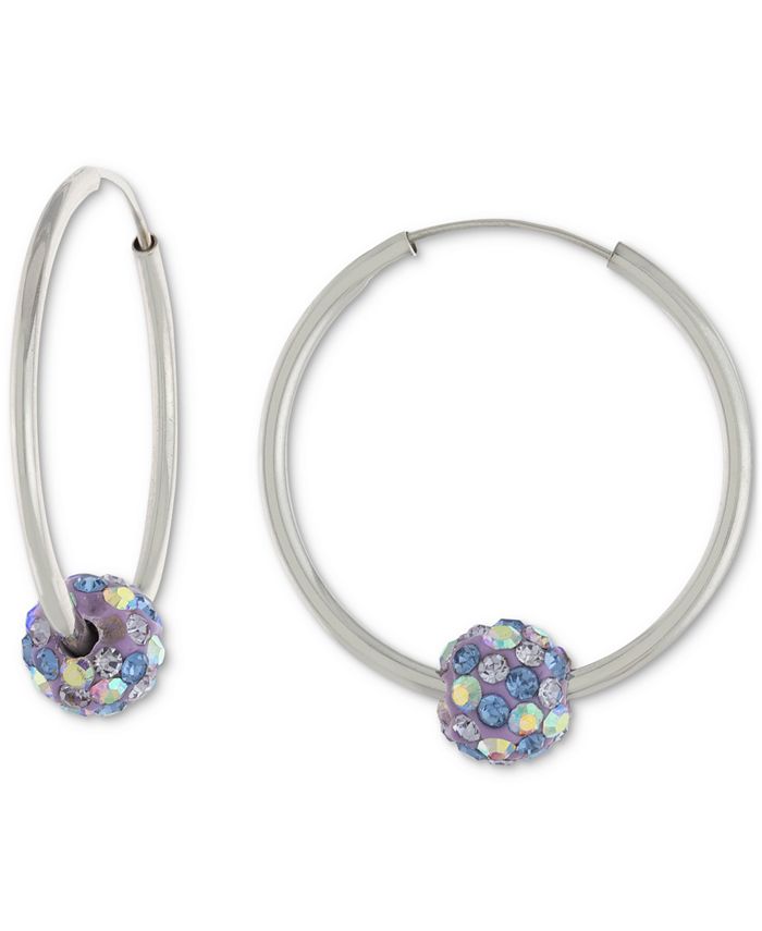 Crystal Ball Small Hoop Earrings 0.82 Created for Macy s