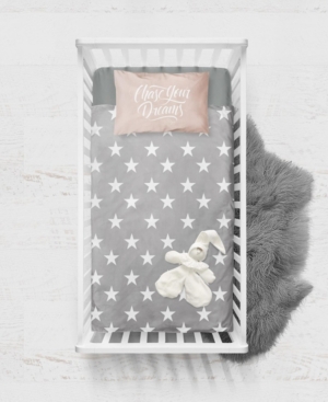 Baby Boys and Girls Viscose from Bamboo Digital Print Fitted Crib Sheet