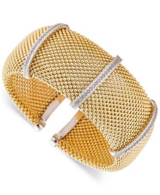 Macy's - Diamond Cuff Bracelet (1/2 ct. t.w.) in 14k Gold-Plated Sterling Silver