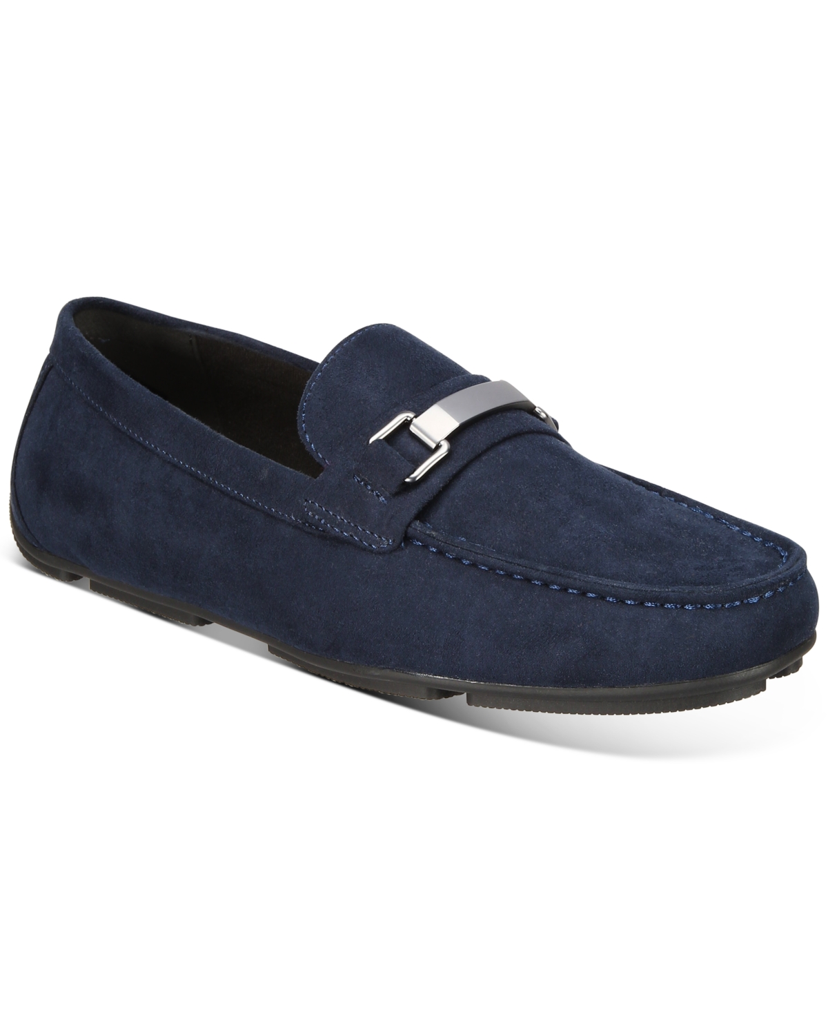 Shop Alfani Men's Egan Driving Loafers, Created For Macy's In Navy