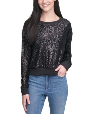 calvin klein sequin sweater