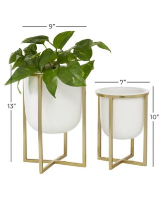 by Cosmopolitan Contemporary Planters with Stand, Set of 2