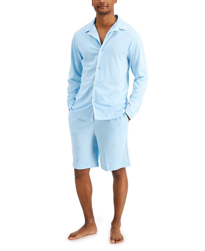 Club Room Men's Piped Pajama Shirt, Created for Macy's & Reviews ...