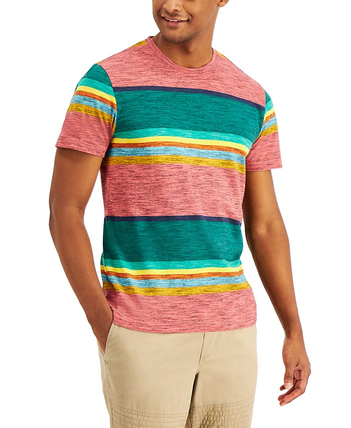 Sun + Stone Men's Space-Dyed Stripe T-Shirt, Created for Macy's ...