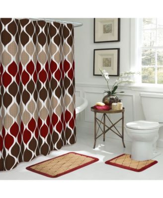 Bath Fusion Clarisse Geometric Bathroom, Bathroom Shower Curtain Sets