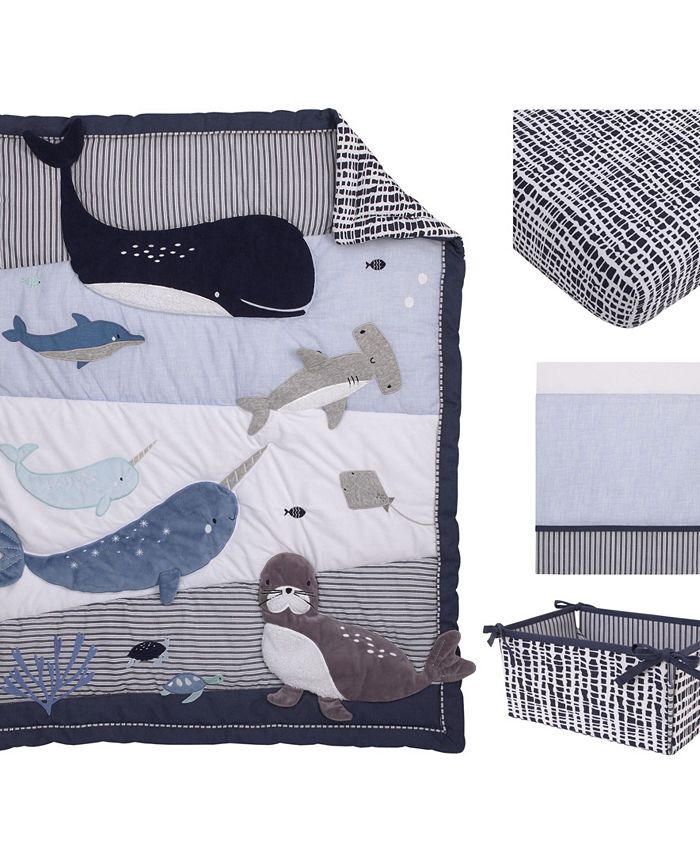 Macy's Seas The Day 4 Piece Crib Bedding Set & Reviews Comforter Sets