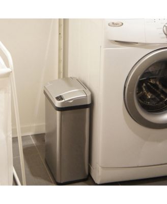 16-Liter Stainless Steel Sensor Trash Can with AbsorbX Odor Filter for Bathroom