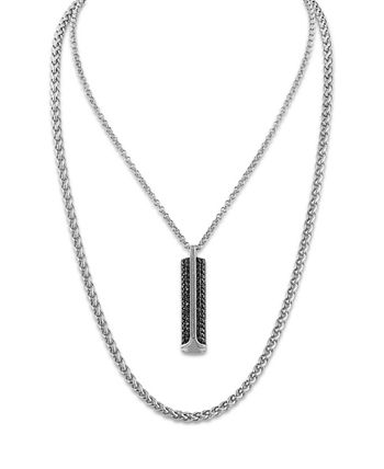 Macys mens 2025 silver necklace