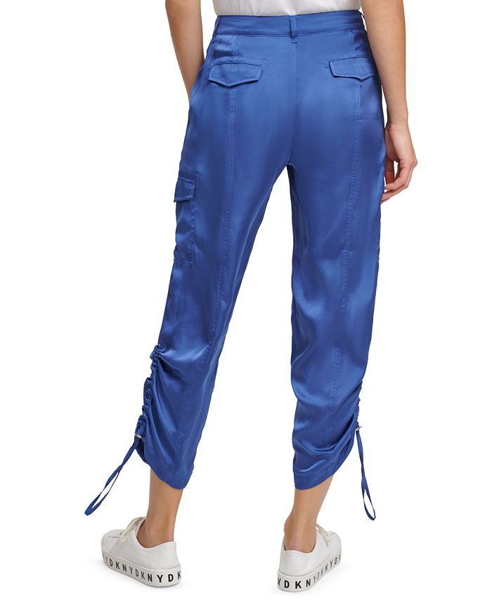 DKNY Shirred-Hem Soft Cargo Pants - Macy's