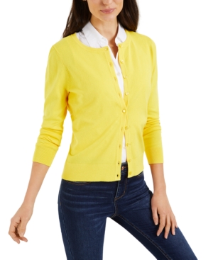 Charter Club Long-Sleeve Button-Front Cardigan Created for Macy's
