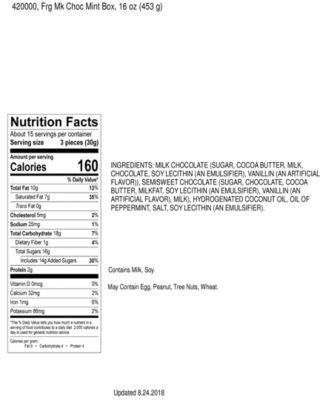 1 LB  Milk Mint Box of Chocolates