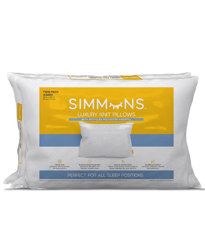 Simmons Luxury Knit Standard/Queen Pillow 2Pack Macy's