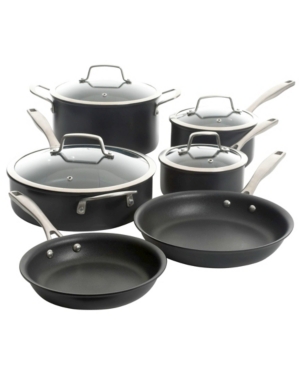 Kenmore Pro Arbor Heights 10 Piece Non-stick Cookware Set In Black