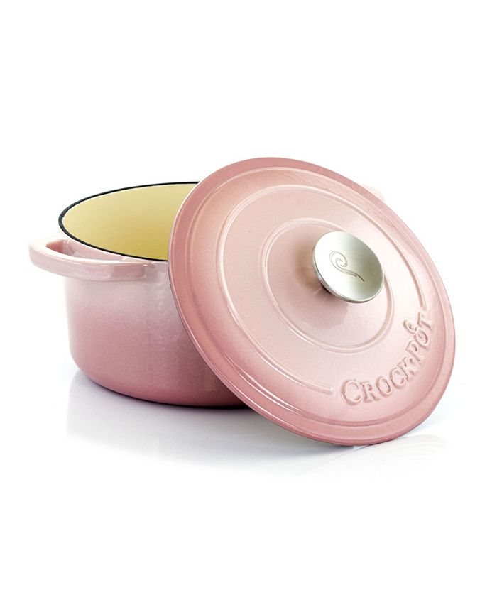 CrockPot Artisan 3 Quart, 2 Piece Enameled Dutch Oven Set with Lid