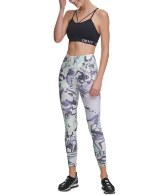 DKNY - Sport Marble-Print High-Waist Leggings