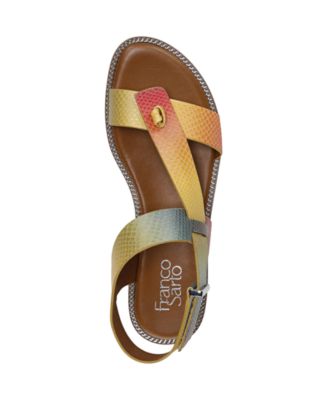 Glenni Hidden Adjustable Strap Leather Flat Sandals