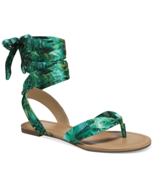Thalia Sodi Joleyn Scarf Tie Flat Sandals Created for Macy's Women's Shoes