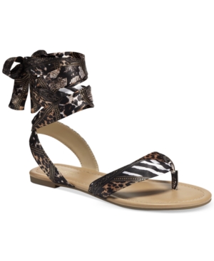 Thalia Sodi Joleyn Scarf Tie Flat Sandals Created for Macy's Women's Shoes