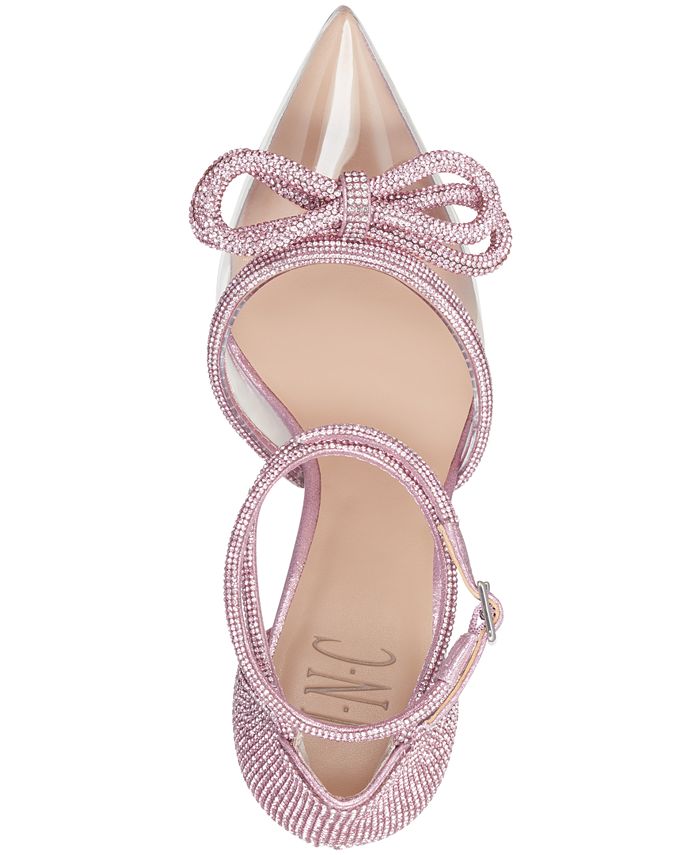 INC International Concepts Women's Lidani PointedToe Clear Vinyl Pumps