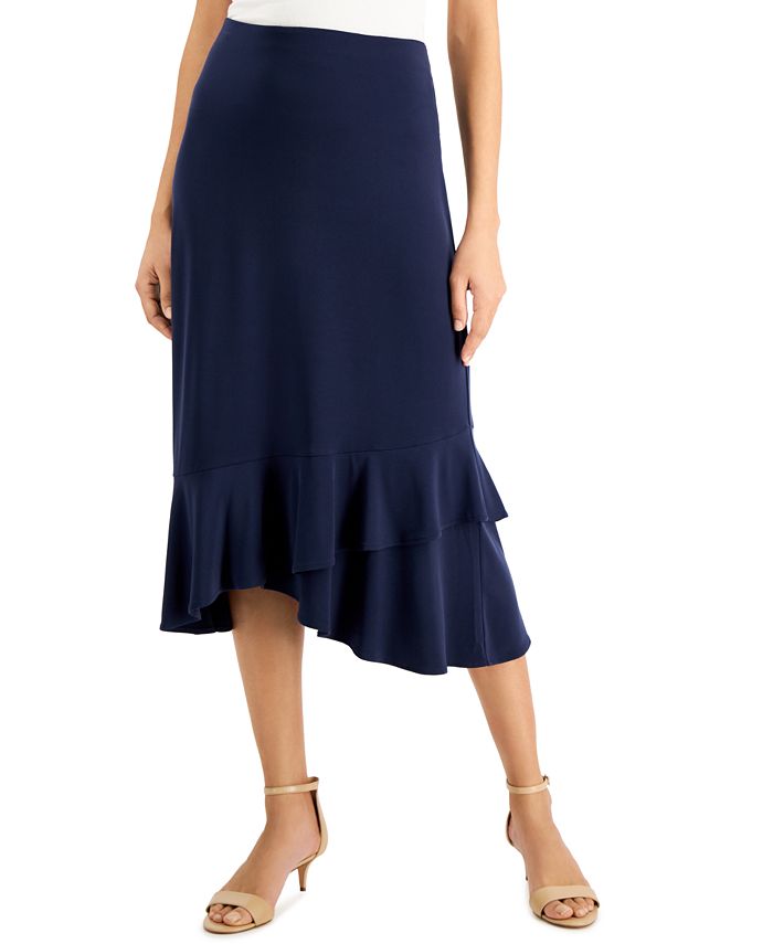 Navy skirt macy's discount
