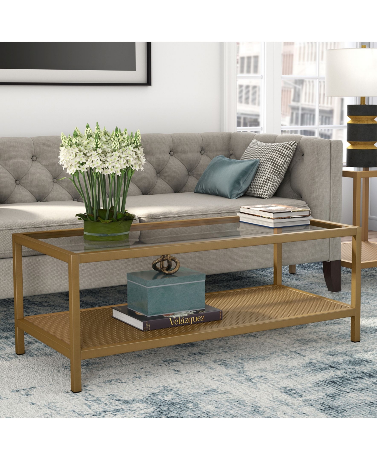 Rigan Coffee Table - Gold-Tone