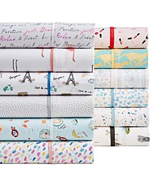 Novelty Print 250 Thread Count 100% Cotton Percale Sheet Sets, Created for Macy's