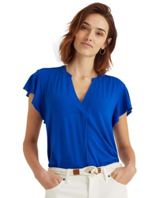 lauren ralph lauren flutter sleeve top