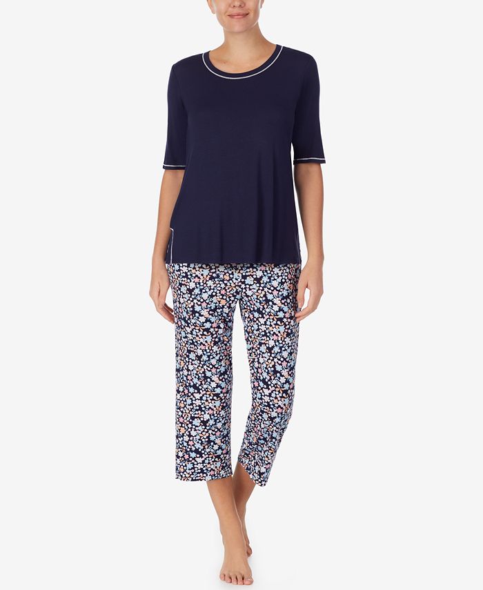 Cuddl Duds Printed Cropped Pants Pajamas Set Macy's