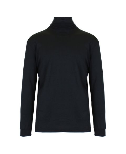 Мужская футболка Galaxy By Harvic Long Sleeve Turtle Neck, цвет: Чёрный