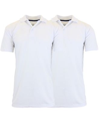 Men's Tag less Dry-Fit Moisture-Wicking Polo Shirt, Pack of 2