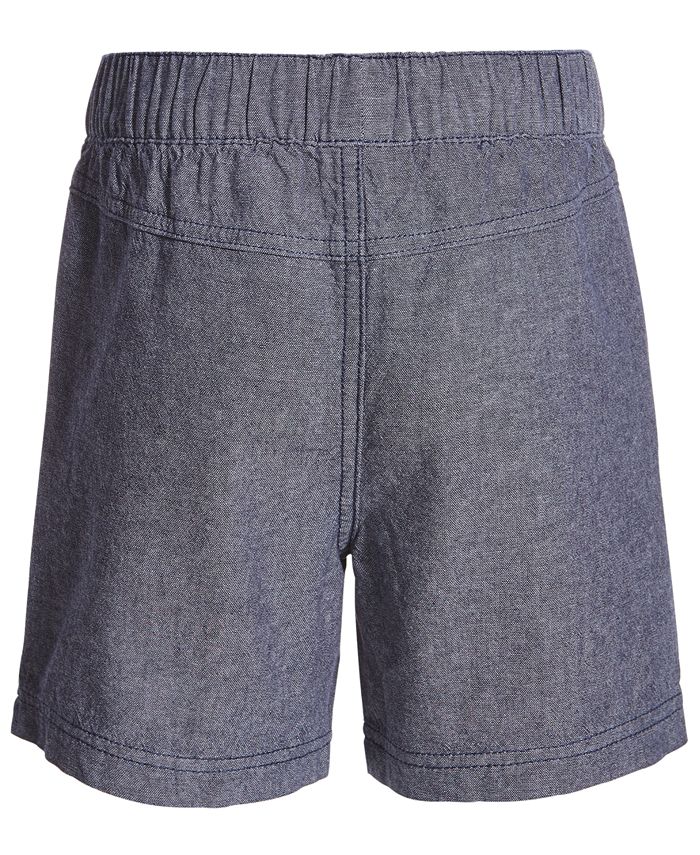 First Impressions Baby Boys Dark Chambray Cotton Shorts, Created for