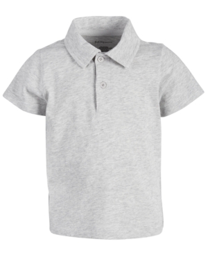 FIRST IMPRESSIONS BABY BOYS HEATHERED COTTON POLO, CREATED FOR MACY'S