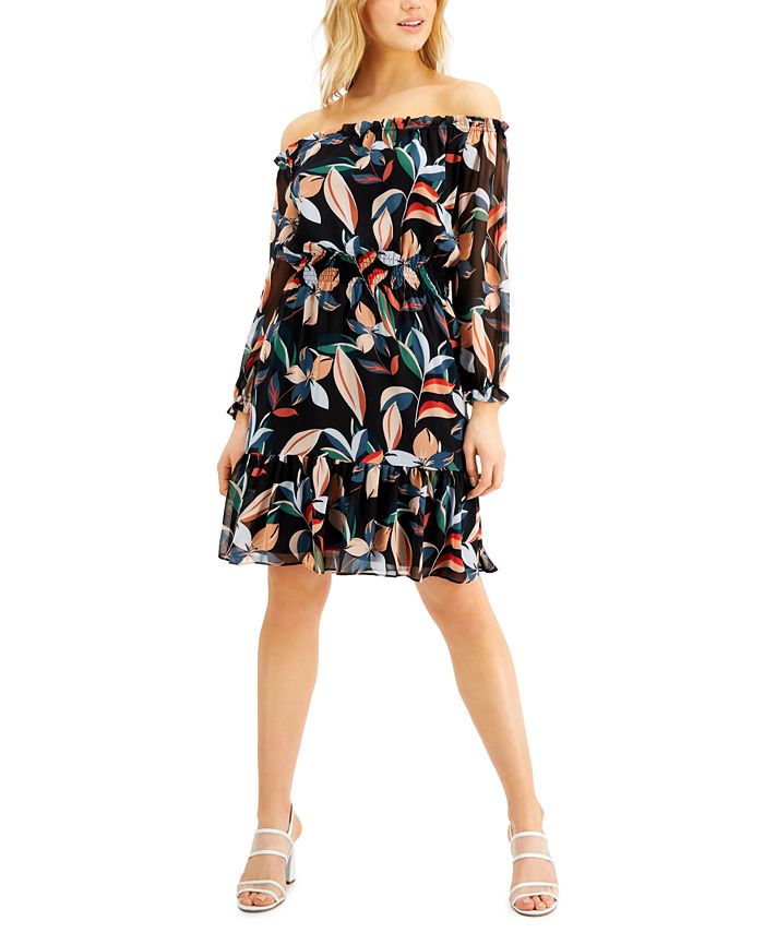 off the shoulder fit and flare