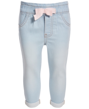 First Impressions Baby Girls Bow Jeans Created for Macy's