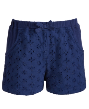 First Impressions Baby Girls Eyelet Knit Cotton Shorts Created for Macy's