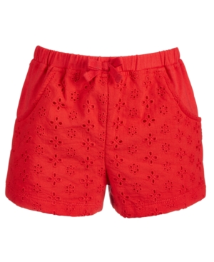 First Impressions Baby Girls Eyelet Knit Cotton Shorts Created for Macy's