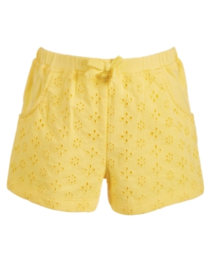 First Impressions Baby Girls Eyelet Knit Cotton Shorts Created for Macy's