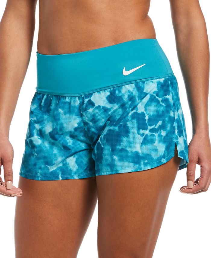 Nike Cloud-Dye High-Waist Swim Shorts - Macy's