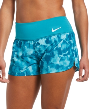 Nike Cloud-dye High-waist Swim Shorts Women's Swimsuit In Aquamarine
